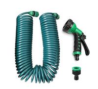7.5M/15M/30M Retractable Coil Magic Flexible Garden Water Hose Car Cleaning Spring Pipe Plastic Hose Plant Watering Spray Gun(D-7.5M Kit)