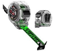 7.5M/24.6ft Tape Measure, Width 25mm Fluorescent Transparent Steel Precision Measuring Tape - Stainless Steel Retractable Double Sided Graduated, Easy To Read Self Lock Measuring Tape Measure