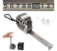 7.5m/25ft Measuring Stainless Steel Tape Measure, Retractable Hollow Stainless Steel Measuring Tape,Waterproof 7.5m Tape Measure Thickening Anti-cutting Metal Measure Tape (1/Set)