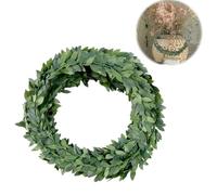 7.5M Artificial Garland Realistic Fake Green Faux Foliage Durable Plant Iron Wire Rattan Wreath Accessories DIY Woven Leaves Aesthetic Hanging Plants for Wedding Party Wall Crafts Home Decorations