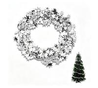 7.5m Star Garland Wired, Star Wired Garland Decorations for Home Wedding Birthday Christmas Tree Party Ornament,7.5meters Each Roll (Silver)