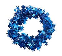 7.5M Star Tinsel Garlands with Wire,Christmas Star Wire Garland Decorations for Xmas Tree Home Wedding Birthday Day Party Festival Ornament(blue)