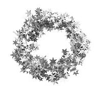 7.5M Star Tinsel Garlands with Wire,Christmas Star Wire Garland Decorations for Xmas Tree Home Wedding Birthday Day Party Festival Ornament(silver)