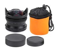 7.5mm F2.8 FX Mount Ultra Wide Angle Fisheye Lens, Manual, Silver - 180° Viewing Angle, MC Coating, Ideal for Nature and Architecture Photography (Black)