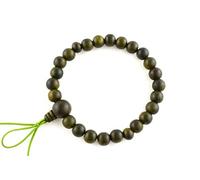 京都あさひ屋 7.5mm Japanese Lignum vitae wood Juzu dhyana Zen Kyoto Prayer Beads Handmade for Men Women Gifts Elastic Mala Beads