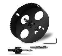 7.6" 丨195mm Hole Saws with Heavy Duty Arbor HSS Bi-Metal Hole Cutter