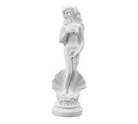 7.6" Aphrodite statue Birth of Venus , Shell Goddess Statue, White Resin