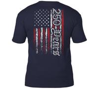 7.62 Design USA 250th Anniversery US Flag Men's T-Shirt, Navy Blue, Medium