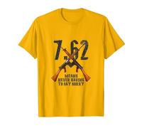 7.62 Means Never Having to say Sorry T-Shirt, Men, Golden Yellow, X-Large