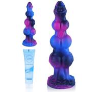 7.67" Small Beginner Monster Silicone Dildo Fantasy Dog Kont Dildos with 3 Big Knots, Small Thick Anal Dildo with Strong Suction Cup, Dragon Knot Dildos Adult Sex Toys for Couples Women Men