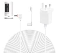 7.6m/25ft Power Cable and Adapter Compatible with Ring Spotlight Cam Plus/Pro and Stick Up Cam. Battery, Charging Cable for Ring, Weatherproof Power Plug and USB-C Charging Cable