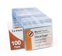 7.6x10.2cm Name Badge Holders - Fushing Clear Plastic Horizontal Name Tag Badge ID Card Holders for 7.6x10.2cm Name Badge Inserts or Name Tag Inserts (100)