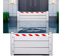 7.73m x 60cm Flood Control Barrier, Water Barrier for Flood Protection, Garage Door Flood Barrier, for Basement/Warehouse Entrances, Aluminum Flood Barriers