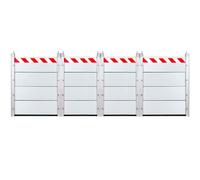 7.73m x 60cm Flood Protection Barrier Street, Aluminum Flood Barrier, Water Stopper Flood Guard Basement Reusable, Flood Control Barrier, Easy to Install Flood Barrier Threshold