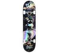 7.75" x 31.5" Enuff Skully Hologram - Black - Complete Skateboard - 7 Ply Maple Deck with Decade Trucks, 90A High Rebound Wheels, ABEC-9 Bearings, Perfect for Young Skaters