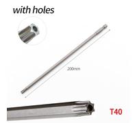 7.78In Hollow for Torx Screwdriver Bit Hex 7.78In Hollow Suitable for Home and Storage The Parts Adopt Strong Permanent Magnet which can fix The Screws Firmly (T40)