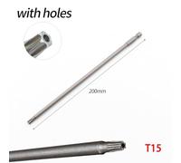 7.78In Hollow for Torx Screwdriver Bit Hex 7.78In Hollow Suitable for Home and Storage The Parts Adopt Strong Permanent Magnet which can fix The Screws Firmly (T15)