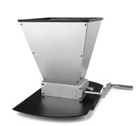7.7LB Manual Malt Mill, 2 Roller Stainless Steel Grain Crusher with Metal Base, Adjustable Grain Grinder for Wheat Corn Home Brewing