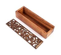 7.7x2.2inch Chinese Style Drawer Type Wooden Storage Box Decorative Case Holder Organizer,Suitable for Storing Tableware,Knives, Forks,Chopsticks, Straws,Pencils,Pens,Markers,Small Items(01)
