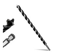 7/8"×18" Premium Tri-Flute Auger Drill Bit - Hex Shank Wood Boring Bit for Fast & Clean Drilling in Hard/Soft Wood, Stump, Plastic, Drywall | Professional-Grade, Self-Centering