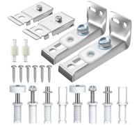 7/8-1in Track Bifold Door Hardware Kit 20PCS Silver | Stainless steel pivots, nylon wheels, rust resistant, fits 50lb doors, long lasting durability