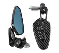 7/8" 22mm CNC Motorcycle Rearview Mirrors Universal Clear Glass Scooter Bar End Handlebar Mirror Rear View Accessories For SUZ&UKI(Black)