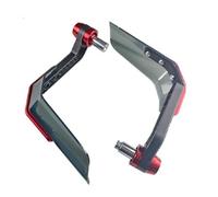 7/8" 22mm Handlebar Universal Motorcycle Hand Guards Shield Windproof Protector Windshield Modification Accessories Motorbike Handguards(Red)