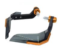 7/8" 22mm Handlebar Universal Motorcycle Handguard Shield Protector Windshield Modification Brake Clutch Protector Handbrush Handlebar Protector Guards(Orange)