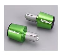7/8"22mm Motorcycle Handlebar End CNC Aluminum Handle Bar Grips Plugs Caps For SUZUKI BURGMAN AN125 AN200 AN250 AN400 AN 650 650(Green)