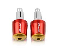 7/8" 22mm Motorcycle Handlebar Grips Ends Handle Bar Cap End Plug For Suzuki GSF 250 400 1200 1250 600 600S 650 650S 650N BANDIT(Red -Gold)