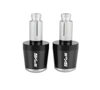 7/8 22mm Motorcycle Handlebar Grips Ends Handle Bar Cap End Plug For Suzuki SV1000S SV1000 S SV 1000 2003 2004 2005 2006 2007(Black sliver)