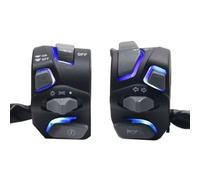 7/8'' 22mm Motorcycle Handlebar Switch Universal Headlight Warning Light Turn Signal Horn Start Kill With Lamp Indicator Horn Switch(Blue)