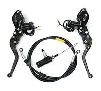 7/8" 22mm Motorcycle Hydraulic Clutch Brake Master Cylinder Reservoir Brake Hose CNC Levers Kit Compatible with Dirt Bike Sport Bike Scooter Pit Bike ATV (Black)