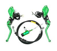 7/8" 22mm Motorcycle Hydraulic Clutch Brake Master Cylinder Reservoir Brake Hose CNC Levers Kit Compatible with Dirt Bike Sport Bike Scooter Pit Bike ATV (Green)