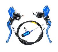 7/8" 22mm Motorcycle Hydraulic Clutch Brake Master Cylinder Reservoir Brake Hose CNC Levers Kit Compatible with Dirt Bike Sport Bike Scooter Pit Bike ATV (Blue)