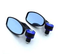 7/8" 22mm Motorcycle Rearview Mirror HandleBar Ends Side Mirrors For MT-01 MT-03 MT-07 MT-09/SR/FZ-07 FZ09 MT10(Blu)