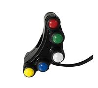 7/8" 22mm Motorcycle Switches Handlebar Mount Headlight Turn Signal Fog Lights Horn ON OFF Start Kill Switch Motorbike 12V Aluminum Alloy Handlebar Ignition Switch