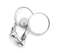 7/8‘’ 22mm Universal Motorcycle Chrome Convex Handlebar Adjustable Mirror E24-mark Old School For Rearview Bar End Side(B)
