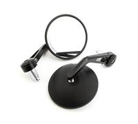 7/8‘’ 22mm Universal Motorcycle Chrome Convex Handlebar Adjustable Mirror E24-mark Old School For Rearview Bar End Side(A)