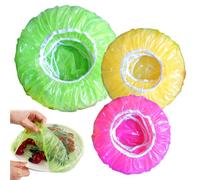 7"/8.3"/10.2" Plastic Bowl Covers,3 Sizes Reusable Bowl Covers for Bread Proofing,Food Cover Stretch Reusable (3 Colors -60 Piece)