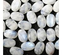 7.8-8.6 CT Oval Cut Natural Moonstone 11x17MM Loose Stones with Blue light Decoration Gemstone Jewelry Gift 5 pcs/set