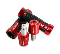 7/8'' Anti-Slip Grip Hand Motorcycle Handlebar Handle Bar Grips End Plug For HONDA VT250 1983 1984 1985 1986 1987 1988 1989 1990(A-RED)