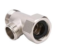 7/8 Brass T Adapter Shower Head, 3 Way Tee Connector Shower Head Diverter Valve for Handheld Bidet Sprayer Faucet