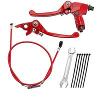 7/8 Folding Clutch Brake Lever Perch with Clutch Cable Replacement for 110/125/140/150cc SSR125 RFZ YZ Ruckus TaoTao DB17/27 Apollo DBX15/18/19 Z20 Xmotos Thumpstar Kayo Piranha Pit Dirt Bike (Red)