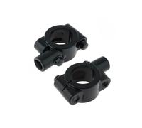 7/8" Inch 22mm 25mm lebar 10mm 8mm Thread Motorcycle Mirror Mount Clamp Rear View Mirror Holder Adapter Support Bracket(Black-22mm-8)