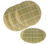 7.8 Inch Diameter Green Bamboo Steamer Liners Kitchen Mat Rack Steamer Pad Inserts, 4 Pieces