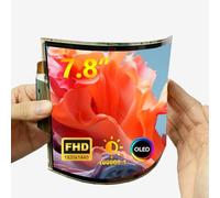 7.8 inch Flexible Display Curved Bendable Screen FHD 1440 * 1920 AMOLED Display with HDMI Driver Board OLED Monitor Without Enclosure Kit for DIY Prototype Demo (for All Systems 1920 * 1440)