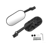 7/8 Inch Motorcycle Bar End Rear View Side Mirrors with 360° Rotation for Most Standard Handlebars, Black ABS Plastic Construction, 2-