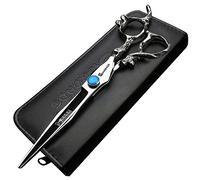 7/8-inch Personalized Scissors Salon Hairstyle Scissors Stainless Steel Hair Styling Tools (7-inch Flat Shear-C)