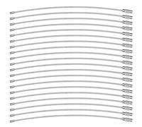 7.8 Inch Silver Wire Keychain Cable,Large Nylon Coated Stainless Steel Key Ring Loop Holder,2mm Heavy Duty,20PCS